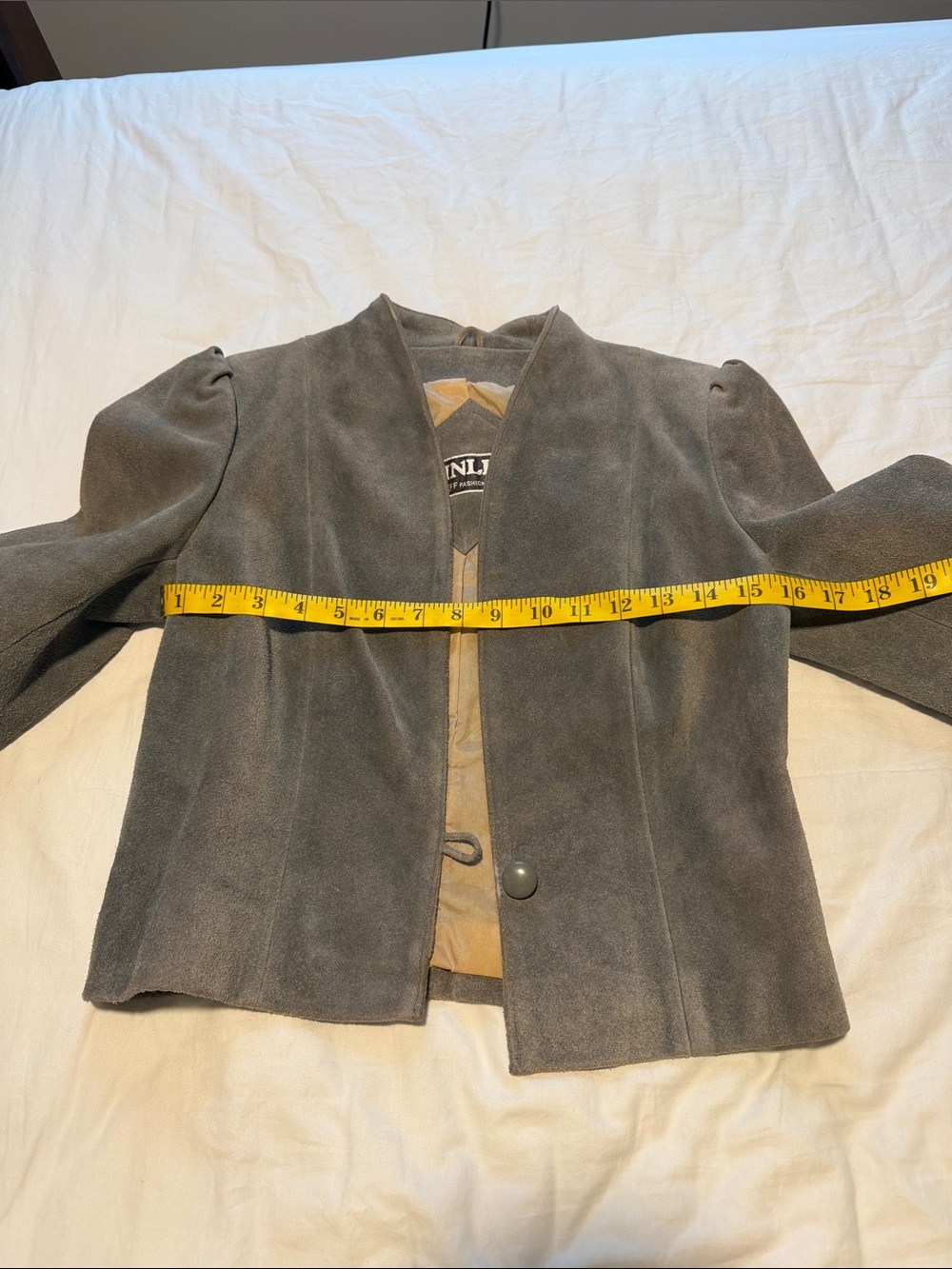 Winlit Genuine Leather Jacket - Women’s Size 11/12 - Gray - Excellent Condition - Picture 8 of 10